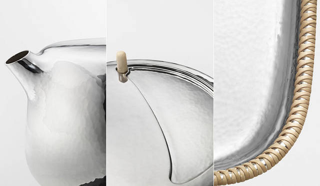 <strong>GEORG JENSEN｜ジョージ ジェンセン</strong><br />世界10セットのみ、オーダーメイドでの受注によるシルバー製のティーポットセット「マーク ニューソン ティーセット」。価格未定