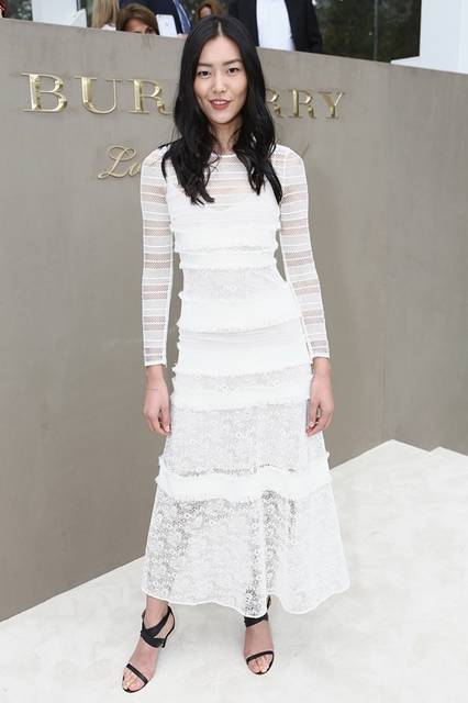 <strong>Liu Wen｜リウ・ウェン</strong><br /><br />バーバリー プローサムのショー会場・ロンドン