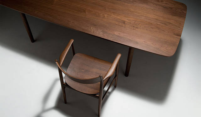 KAMUY Dining Armchair (Wood Seat), Dining Table
