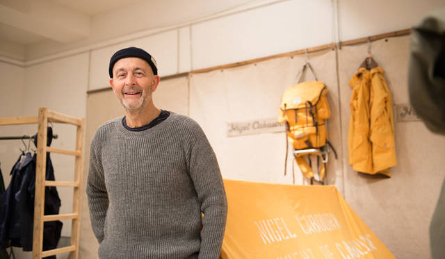 <strong>Nigel Cabourn｜ナイジェル・ケーボン</strong><br />2015-16年秋冬コレクション「THE TRANS-ANTARCTIC EXPEDITION & ROYAL AIRFORCE」展示会場にて