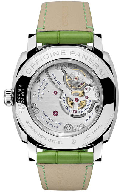 <strong>ラジオミール 1940 スリーデイズ アッチャイオ-42mm</strong><br />ケース｜ステンレススチール<br />直径｜42mm<br />ムーブメント｜手巻き（Cal.P.1000）<br />振動数｜2万8800振動／時<br />パワーリザーブ｜約72時間<br />防水｜5気圧<br />機能｜秒針ゼロリセット機構