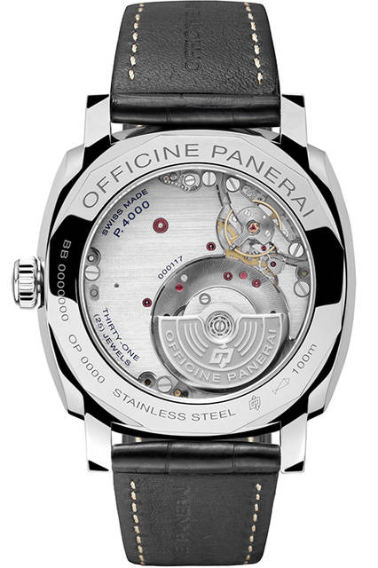 <strong>ラジオミール 1940 スリーデイズ オートマティック アッチャイオ−42mm</strong><br />ケース｜ステンレススチール<br />直径｜42mm<br />ムーブメント｜自動巻き（Cal.P.4000）<br />振動数｜2万8800振動／時<br />パワーリザーブ｜約72時間<br />防水｜10気圧<br />機能｜秒針ゼロリセット機構