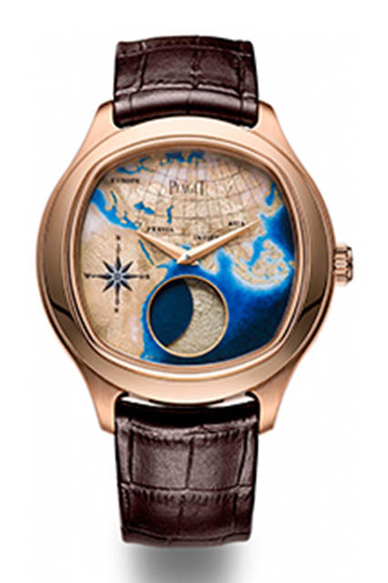 <strong>Piaget Mythical Journey</strong><br />Case: Pink gold<br />Diameter: 46.5mm<br />Movement: Automatic (Cal. 860P)<br />Frequency: 21,600 vibrations/hour<br />Power reserve: Approx. 72 hours<br />Features: Moon phase (at 6 o'clock)<br />Limited edition: 8 pieces worldwide<br />Release: To be determined<br />Reference price: ¥18.2 million (excluding tax)