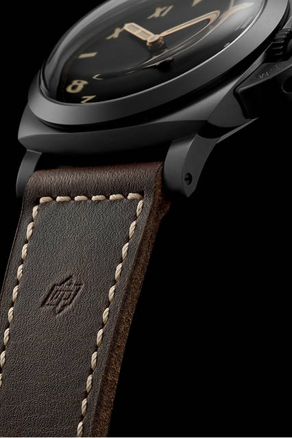 <strong>ルミノール 1950 スリーデイズ チタニオ DLC-47mm</strong><br />ケース｜ブラックDLCコーティングチタン<br />直径｜47mm<br />ムーブメント｜手巻き（Cal.P.3000）<br />振動数｜2万1600振動／時<br />パワーリザーブ｜約72時間<br />防水｜10気圧<br />機能｜アワージャンプ機構<br />発売予定｜2015年冬