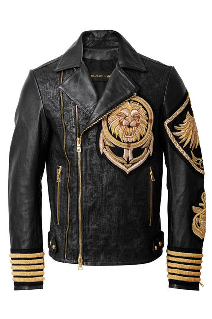<strong>H&M</strong><br />"BALMAIN × H&M" Menswear Collection Leather Jacket ¥49,990 (LIMITED)