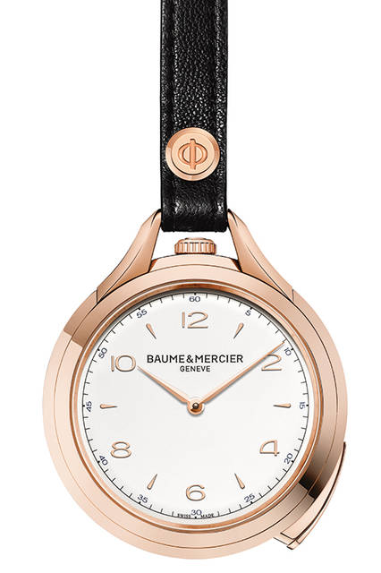 <strong>Clifton 1830<br Five-Minute Repeater<br Pocket Watch</strong><br Case | Red Gold<br Diameter | 50mm<br Thickness | 14.4mm<br Movement | Manual-winding<br Frequency | 18,000 vibrations/hour<br Water Resistance | 50m<br Strap | Calfskin strap<br Limited Edition | 30 pieces<br Price | ¥5,995,000<br 