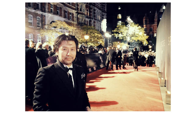 Mr. Takubo attended the world premiere of the James Bond film.