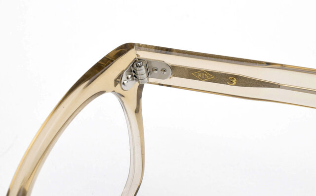 The iconic 'No. 3' celluloid glasses, representing the Showa era. New color: 'Smoky Whiskey' | NTS