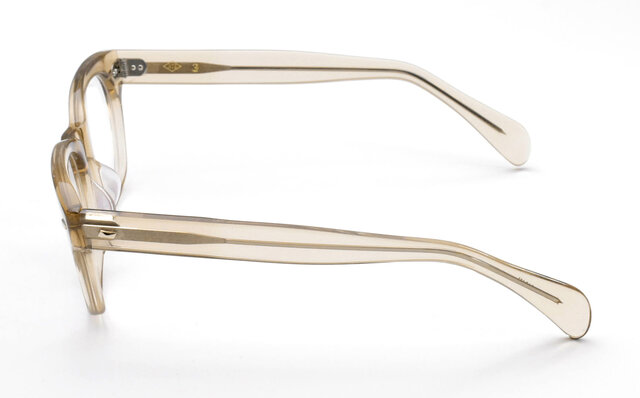 The iconic 'No. 3' celluloid glasses, representing the Showa era. New color: 'Smoky Whiskey' | NTS