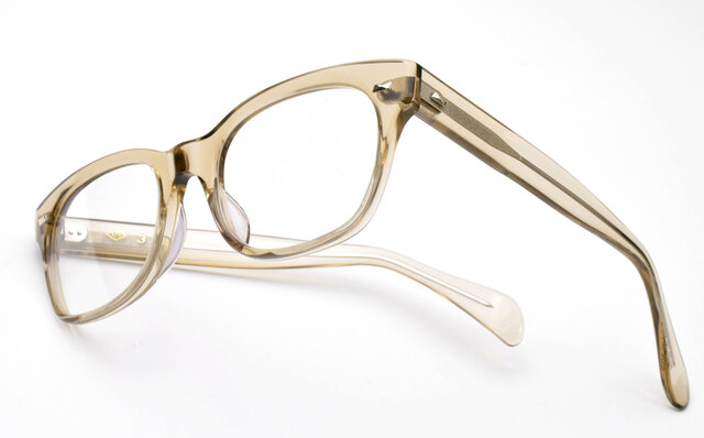 The iconic 'No. 3' celluloid glasses, representing the Showa era. New color: 'Smoky Whiskey' | NTS