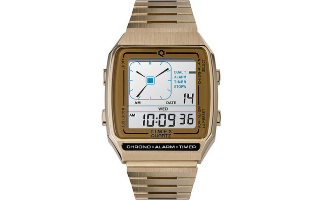 1980年代のデジタルアナログウオッチ復刻モデル「Q TIMEX Reissue Digital LCA」｜TIMEX