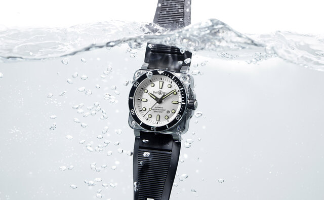 A pure impression emanates from this white diver's watch. The new "BR 03-92 Diver White" | Bell & Ross