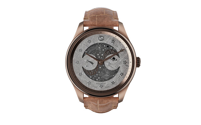 A humorous yet ultra-precise moon phase watch from the new Manufacture Gucci | GUCCI