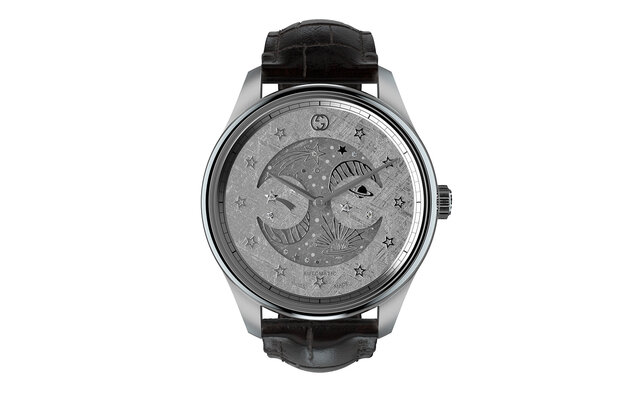 A humorous yet ultra-precise moon phase watch from the new Manufacture Gucci | GUCCI