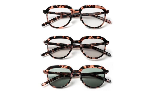 Eyeglass frames crafted from biodegradable "earth-return" bioplastic material | Araoka Glasses