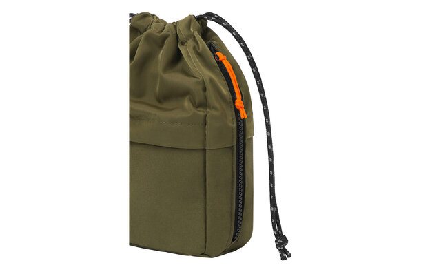 A drawstring design for easy access. The "Handy Pouch" can be used both inside and outside your bag ｜ KINGJIM