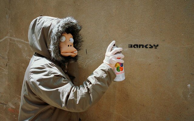 Famous shot of Banksy immortalized as a statue: James Pfaff interview | MEDICOM TOY