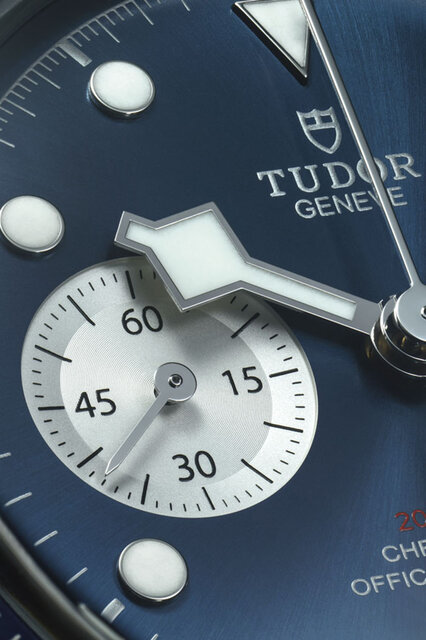 TUDOR Boutique Exclusive Model Wearing Tudor Blue: Black Bay Chrono “Blue” | TUDOR