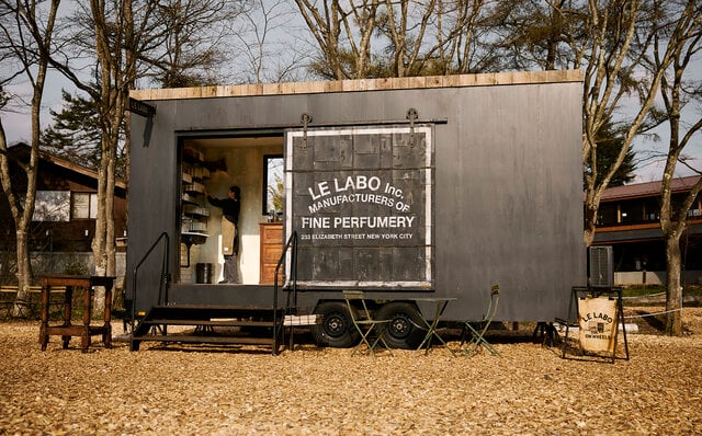 Discovering Scent Memories in the Greenery. Le Labo on Wheels is parked in Karuizawa