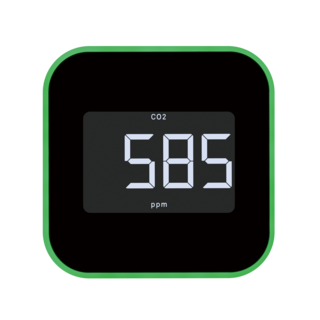 A carbon dioxide monitor that signals when it's time to ventilate, a detail easily overlooked. | KINGJIM