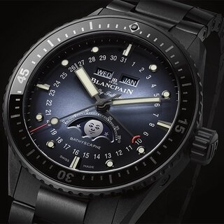 Blancpain Unveils New "Bathyscaphe Complete Calendar Moon Phase" in Black Ceramic | BLANCPAIN