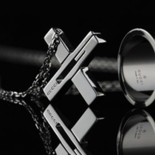 GUCCI | Gucci's Men's Jewelry in Monochromatic Black