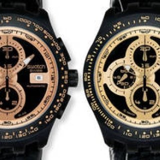 SWATCH｜クロノ オートマチック コレクション ゴールド SVGB402 SVGB401