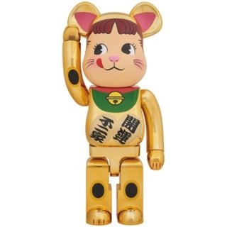 BE@RBRICK 招き猫 ペコちゃん 金メッキ 1000％