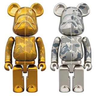 超合金 BAPE(R) CAMO SHARK BE@RBRICK GOLD／SILVER