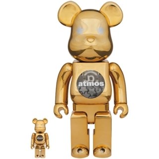 BE@RBRICK atmos GOLD CHROME 100％ & 400％