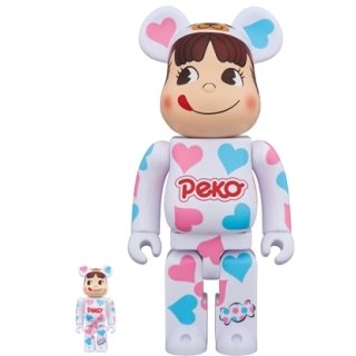 BE@RBRICK 着ぐるみ ペコちゃん ハート 100％ & 400％
