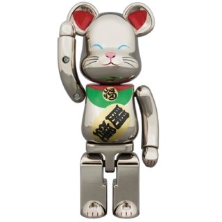 超合金 BE@RBRICK 招き猫 銀メッキ弐