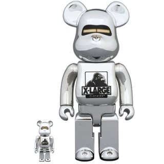 BE@RBRICK XLARGE(R) × HAJIME SORAYAMA 100％ & 400％ SILVER