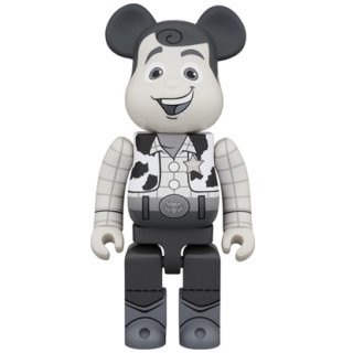 BE@RBRICK WOODY B&W Ver. 400％