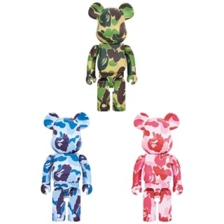 BE@RBRICK ABC CAMO 1000％ GREEN/BLUE/PINK