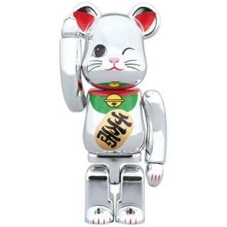 BE@RBRICK 招き猫 銀メッキ四 100％