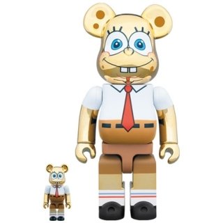 BE@RBRICK SpongeBob GOLD CHROME 100％ & 400％