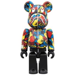 MEDICOM TOY CAMO SHARK BE@RBRICK 100％