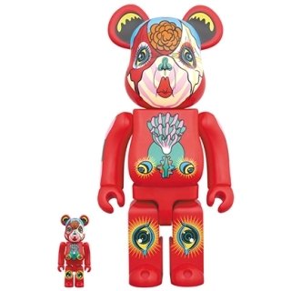BE@RBRICK 田名網敬一 100％ & 400％ 赤