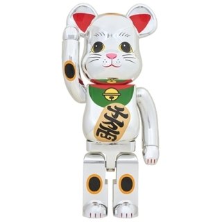 BE@RBRICK 招き猫 銀メッキ 1000％