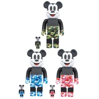 BE@RBRICK BAPE MICKEY MOUSE 100％ & 400％