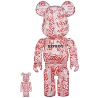 BE@RBRICK atmos × Coca-Cola 100％ & 400％ CLEAR BODY