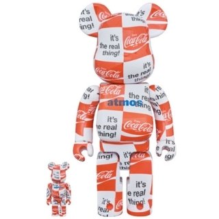 BE@RBRICK atmos × Coca-Cola 100％ & 400％ CHECKERBOARD
