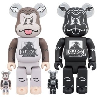 BE@RBRICK XLARGE × D*Face 100％ & 400％ BROWN/BLACK