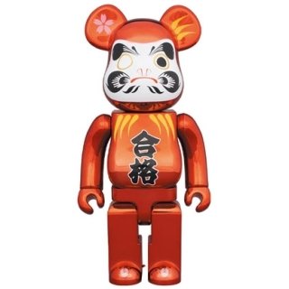 BE@RBRICK 達磨 合格 赤メッキ 400％