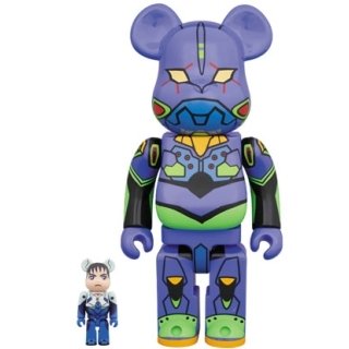 BE@RBRICK 碇シンジ100％ & エヴァンゲリオン初号機400％