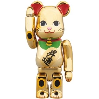 BE@RBRICK 招き猫 金メッキ 昇運 100％