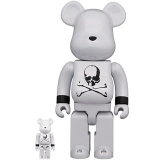 BE@RBRICK mastermind JAPAN WHITE CHROME Ver. 100％ & 400％