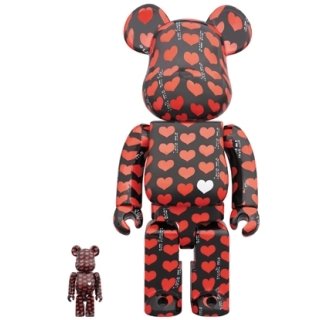 BE@RBRICK Black Heart 100％ & 400％