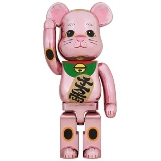 BE@RBRICK 招き猫 桃金メッキ 1000％
